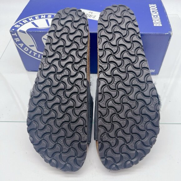 BIRKENSTOCK Madrid Big Buckle Sandal Shearling Black Womens EU 41 US 10- 10.5 - Picture 10 of 13